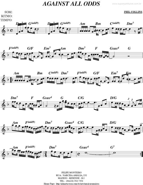 cifra phil collins against all odds|phil collins vie privée.